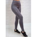Legging Fitness Frelith Recorte com Bolso - GRAFITE