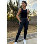 Calça Jogger Atlanta Ilhós em Microfibra - PRETO