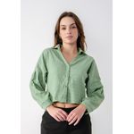 Camisa Cropped Feminina Frelith - VERDE