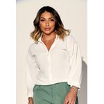 Camisa Cropped Feminina Frelith - OFF WHITE