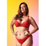 Conjunto Frelith com Bojo e Detalhe de Renda - VERMELHO