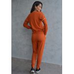 Conjunto Frelith Com Filetes em Moletinho - LARANJA ESCURO