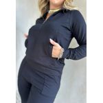 Conjunto Frelith Com Ziper e Recortes - PRETO