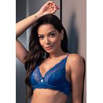 Conjunto Frelith Roma com Sutiã e Calcinha Rendada - AZUL