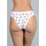 Kit 3 Calcinhas Cerejas, Vermelho e Verde em Cotton - ESTAMPADA