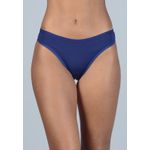 Kit 3 Calcinhas Floral, Azul Marinho e Branco em Microfibra - ESTAMPADA