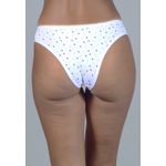 Kit 3 Calcinhas Floral, Azul Marinho e Branco em Microfibra - ESTAMPADA