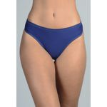 Kit 3 Calcinhas Floral, Marfim e Azul Marinho em Microfibra - ESTAMPADA