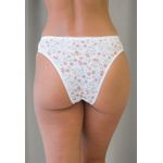 Kit 3 Calcinhas Frelith Floral Roxo e Rosê em Microfibra - ESTAMPADA