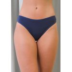 Kit 3 Calcinhas Frelith Poá Marinho e Verde em Microfibra - ESTAMPADA