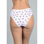 Kit 3 Calcinhas Cerejas, Vermelho e Verde em Cotton - ESTAMPADA