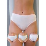 Kit 3 Calcinhas Frelith Marfim Branco e Rosa em Cotton - DIVERSOS