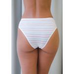 Kit 3 Calcinhas Frelith Listras Color Pink e Lilás em Cotton - ESTAMPADA