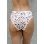 Kit 3 Calcinhas Frelith Love Corações Pink e Marfim - ESTAMPADA