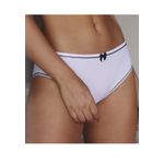 Kit 3 Calcinhas Branco Rosê Vinho Trabalhado em Microfibra - DIVERSOS