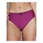 Kit 3 Calcinhas Branco Rosê Vinho Trabalhado em Microfibra - DIVERSOS