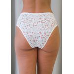 Kit 3 Calcinhas Frelith Floral Roxo e Rosê em Microfibra - ESTAMPADA