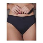 Kit 3 Calcinhas Pink Listrado Preto em Microfibra - ESTAMPADA