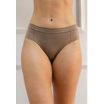 Kit 3 Calcinhas Frelith Floral Castanho e Chocolate - ESTAMPADA