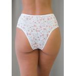 Kit 3 Calcinhas Floral Frelith Roxo e Rosê em Microfibra - ESTAMPADA