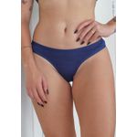 Kit 3 Calcinhas Florzinhas e Bolinhas, Azul Marinho e Rosa Claro em Cotton - ESTAMPADA