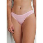 Kit 3 Calcinhas Florzinhas e Bolinhas, Azul Marinho e Rosa Claro em Cotton - ESTAMPADA