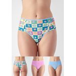 Kit 3 Fios Frelith Floral Azul e Rosa - ESTAMPADA