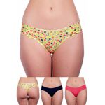 Kit 3 Calcinhas Emily Frelith Floral, Marinho e Pink - DIVERSOS