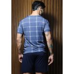 Pijama Verão Frelith Masculino Xadrez Jeans - ESTAMPADA