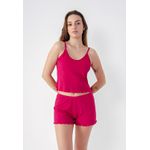 Pijama Verão Nina Frelith Cropped - MARSALA