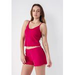 Pijama Verão Nina Frelith Cropped - MARSALA