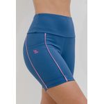 Short Frelith com Bolso Lateral e Filete Color - AZUL PETROLEO