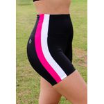 Short Fitness Frelith Brilho com Faixas - PRETO