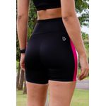Short Fitness Frelith Brilho com Faixas - PRETO