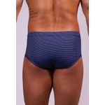 Slip Frelith Listrado Marinho em Microfibra - ESTAMPADA