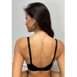 Sutiã Simples Frelith Básico sem Bojo Trabalhado Poá - PRETO