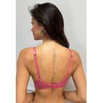 Sutiã Simples Frelith Básico sem Bojo Trabalhado Poá - ROSA