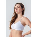 Sutiã Frelith Top Franzido Básico - BRANCO