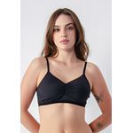 Sutiã Frelith Top Franzido Básico - PRETO