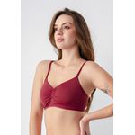 Sutiã Frelith Top Franzido Color - VINHO