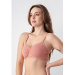 Sutiã Frelith Top Franzido Color - MARROM CLARO