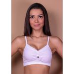 Sutiã Top Franzido Frelith Rendinha Básico em Modal Power - BRANCO