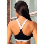 Top Fitness Frelith Preto com Roxo Azul claro e Branco - PRETO