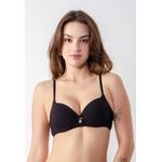 Sutiã Base Larga Canelado Frelith - PRETO