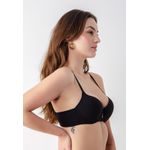 Sutiã Base Larga Canelado Frelith - PRETO