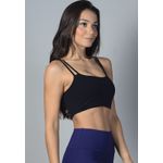 Top Pijama Meia Estação em Cotton - PRETO