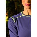 Blusa de Proteção UV Frelith Feminina Costura Trançada - MARINHO