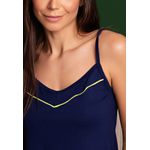 Pijama Verão Frelith Trabalhado com detalhe de Filete - MARINHO