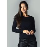 Blusa Frelith Manga Longa Lisa - PRETO