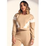 Conjunto Frelith com Recortes Diagonais - BEGE